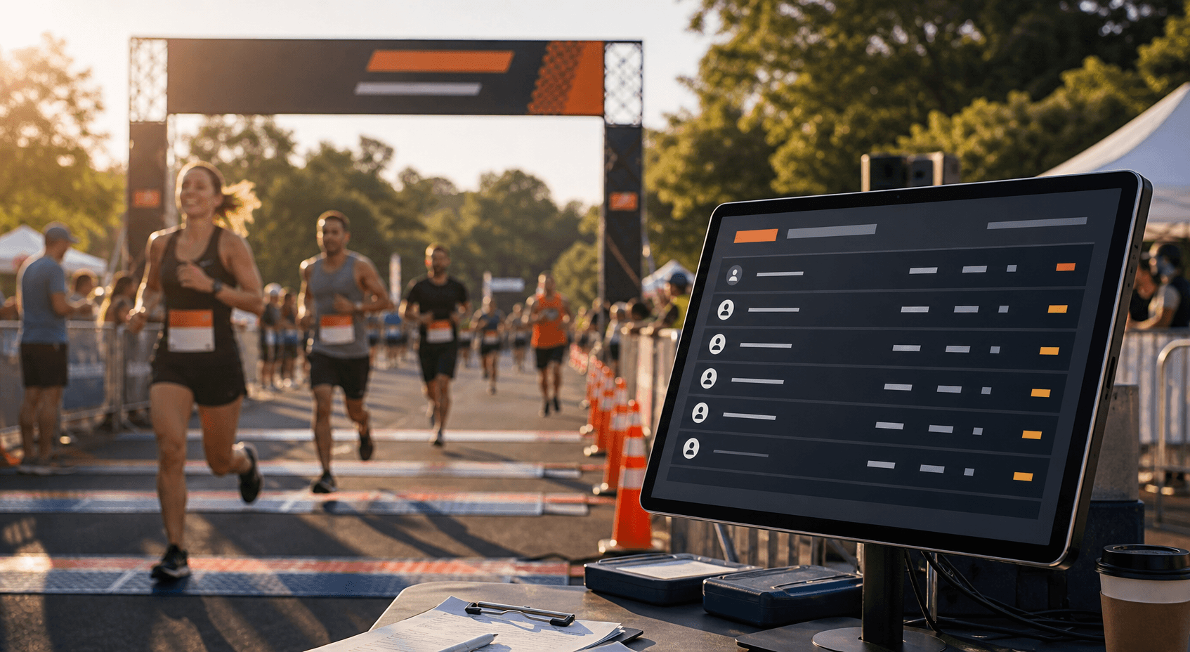 TruRace leaderboard and race display preview