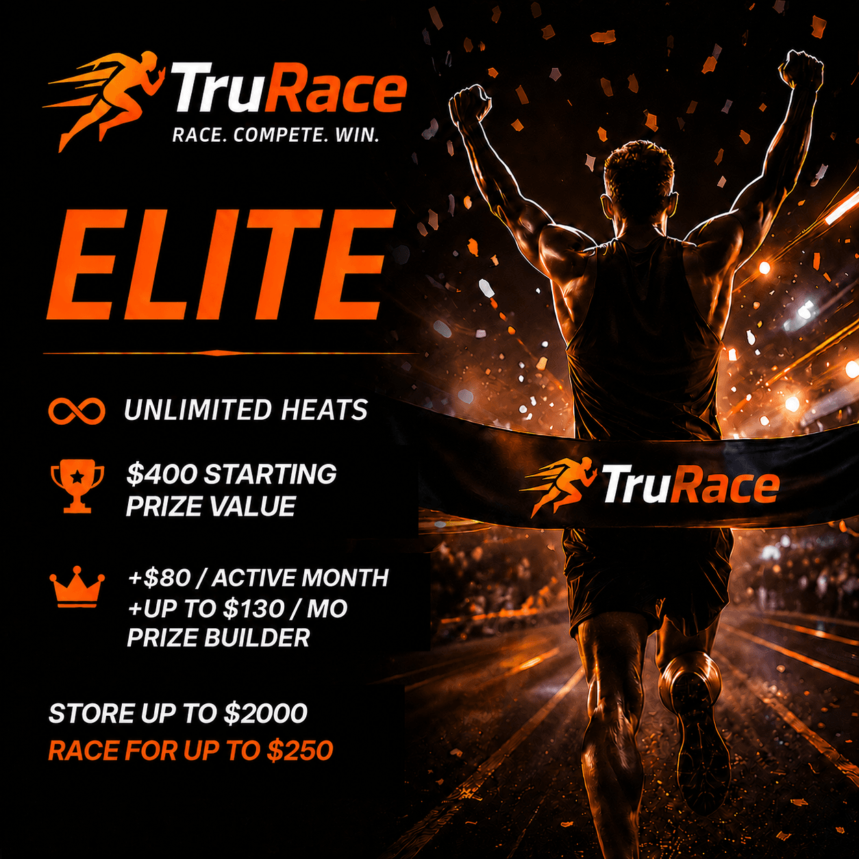 TruRace elite tier promotional graphic