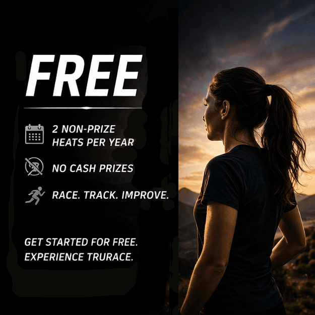 TruRace free tier promotional graphic