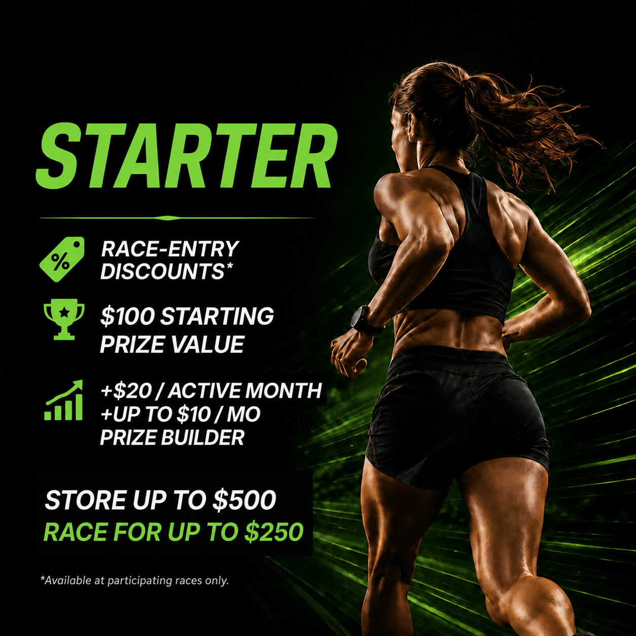 TruRace starter tier promotional graphic