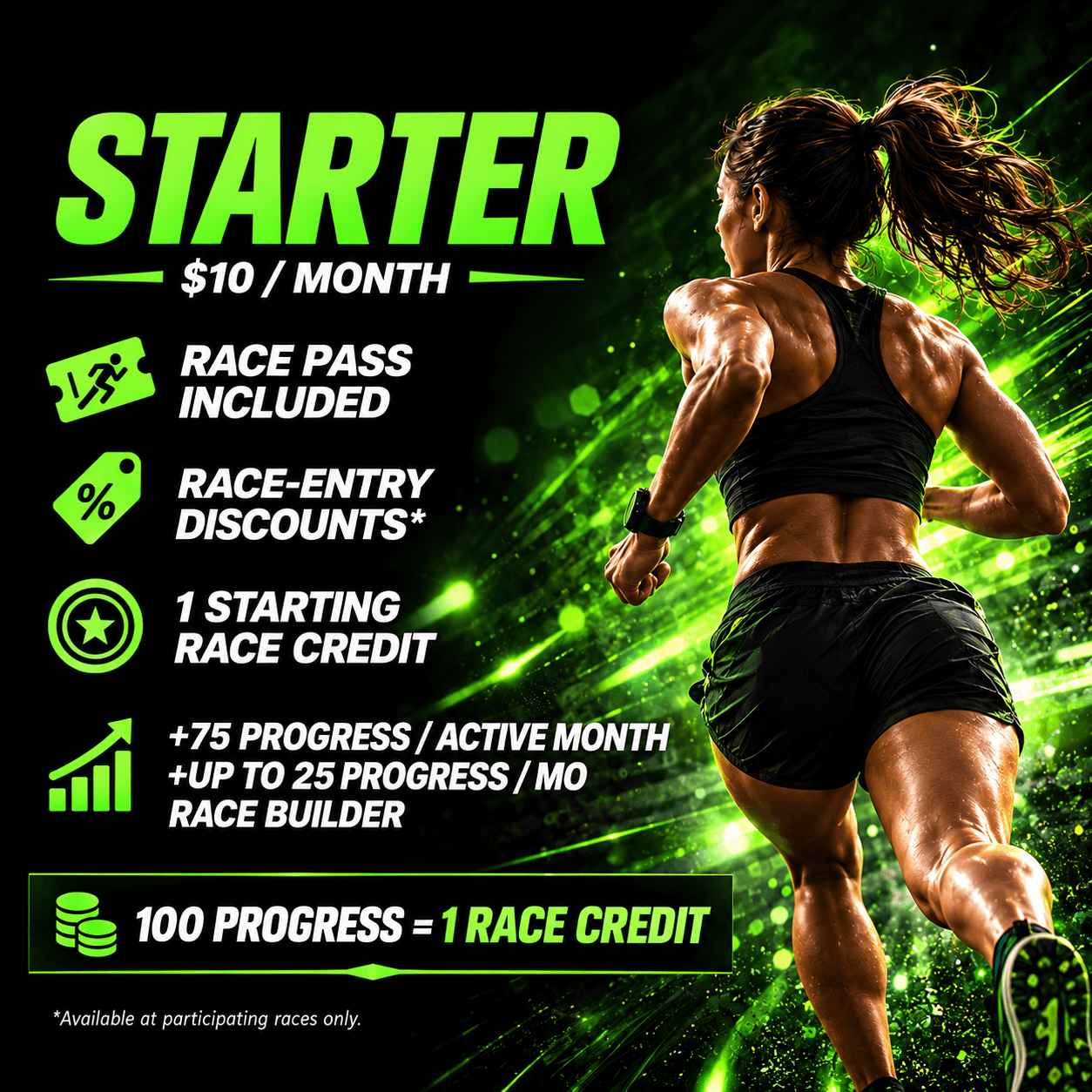 TruRace starter tier promotional graphic